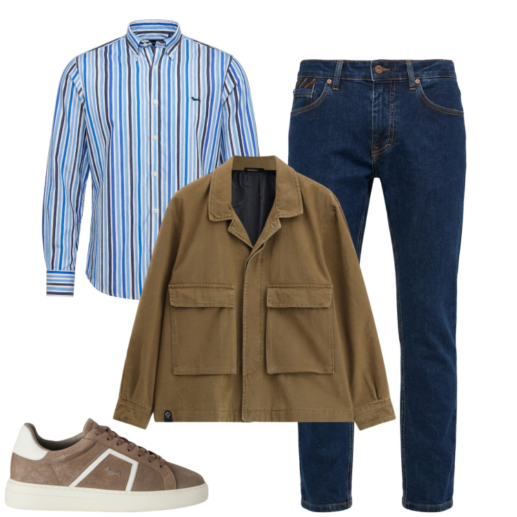 Outfit uomo - City. Stile Casual per Tutti i giorni. Abbinamento con sneakers, pantaloni, camicie, cappotti.