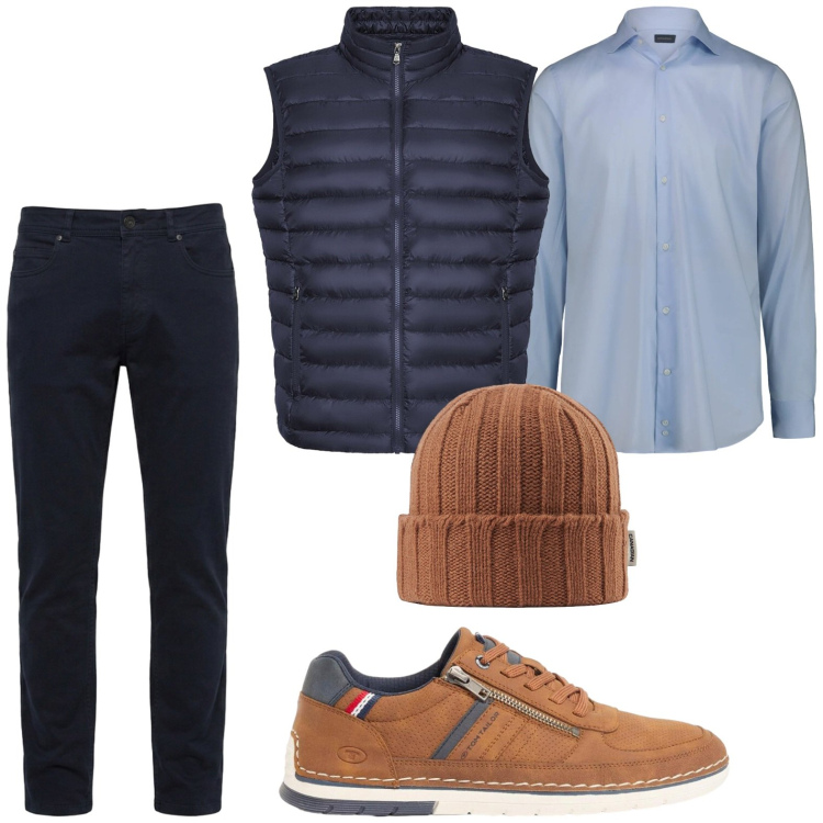 Outfit uomo - Accessori terracotta. Stile Trendy per Tutti i giorni. Abbinamento con pantaloni, camicie, piumini, berretti, sneakers.
