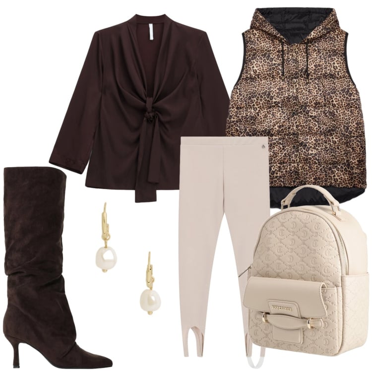 Outfit donna - Oroscopo La Bilancia. Stile Casual per Tutti i giorni. Abbinamento con zaini, stivali, camicie, pantaloni skinny, piumini, orecchini.