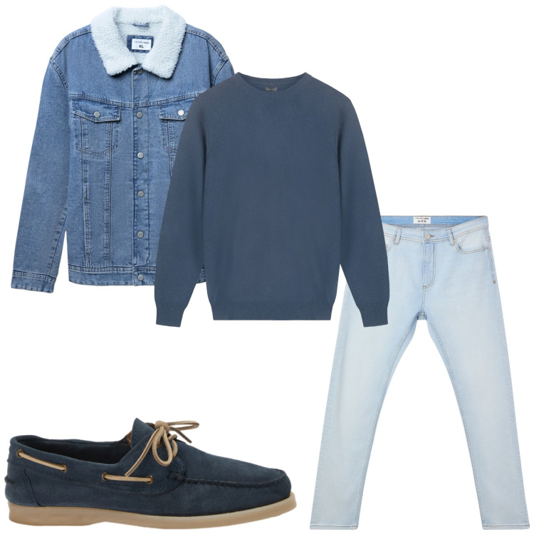 Outfit uomo - Total look #2480380. Stile Casual per Tutti i giorni. Abbinamento con scarpe stringate, maglieria, jeans skinny, giacche.