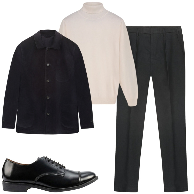 Outfit uomo - City. Stile Urban per Tutti i giorni. Abbinamento con pantaloni, scarpe stringate, pullovers, cappotti.