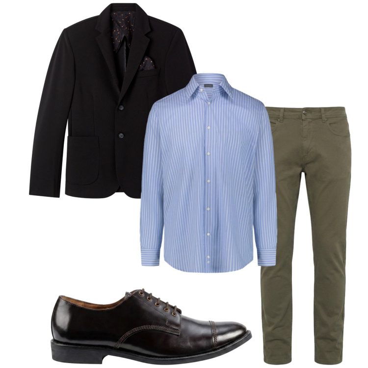Outfit uomo - Total look #2480390. Stile Business/Elegante per Ufficio. Abbinamento con pantaloni, scarpe stringate, camicie, giacche.