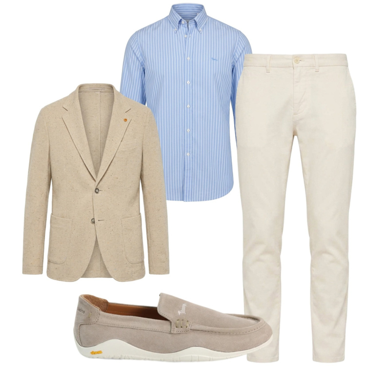Outfit uomo - Total look #2480392. Stile Business/Elegante per Ufficio. Abbinamento con camicie, pantaloni, giacche, scarpe stringate.