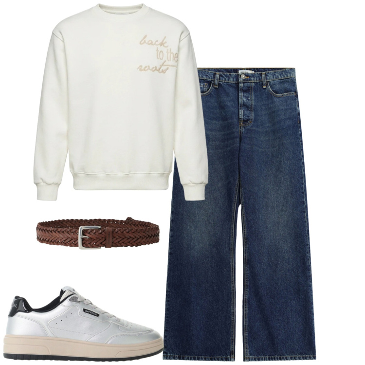 Outfit uomo - Imperial. Stile Casual per Tutti i giorni. Abbinamento con felpe, jeans, sneakers, cinture.