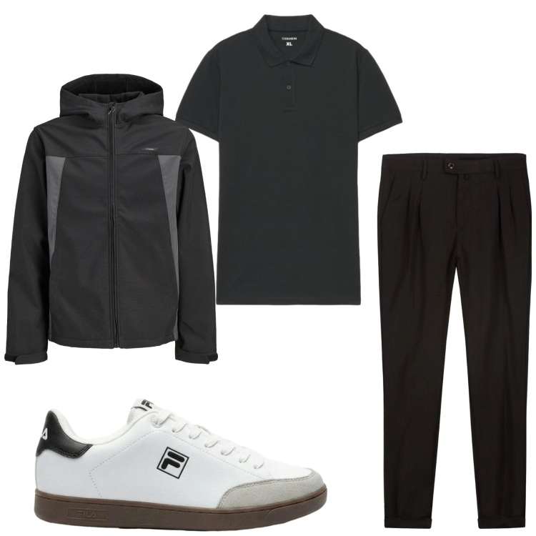 Outfit uomo - Total look #2480477. Stile Casual per Tutti i giorni. Abbinamento con pantaloni, polo, sneakers, giacche.