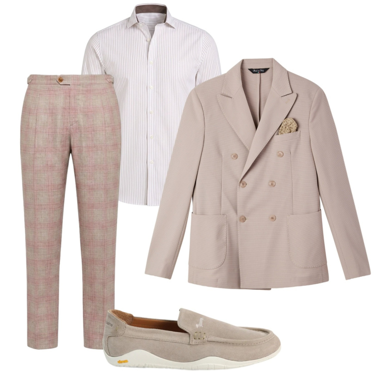 Outfit uomo - Total look #2480583. Stile Business/Elegante per Cerimonia. Abbinamento con camicie, scarpe stringate, pantaloni, giacche.