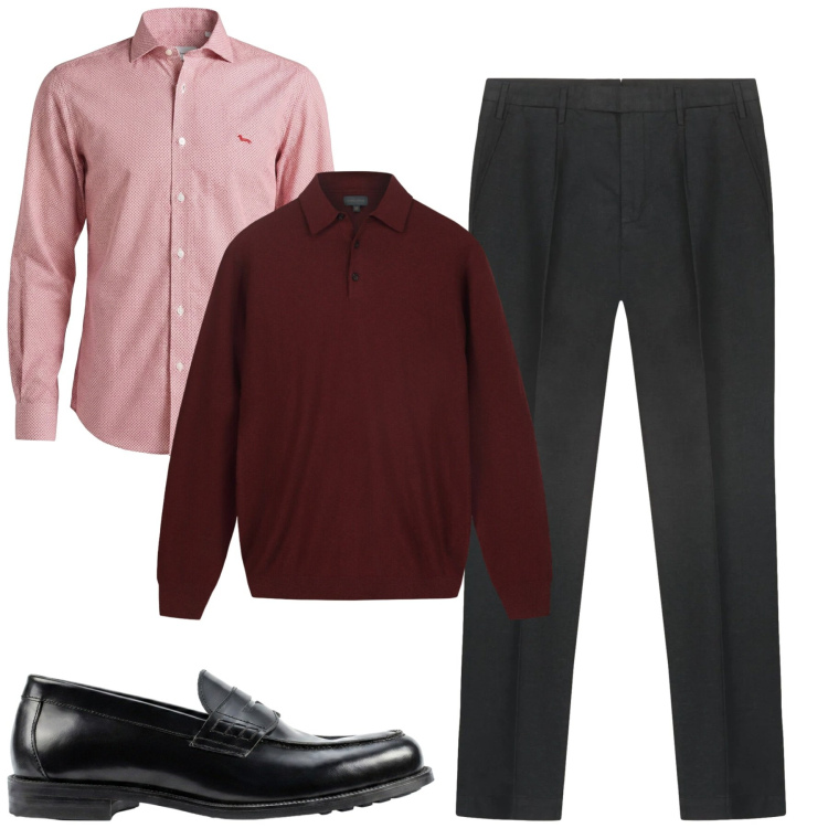 Outfit uomo - Total look #2480587. Stile Urban per Tutti i giorni. Abbinamento con camicie, pantaloni, scarpe stringate, maglieria.