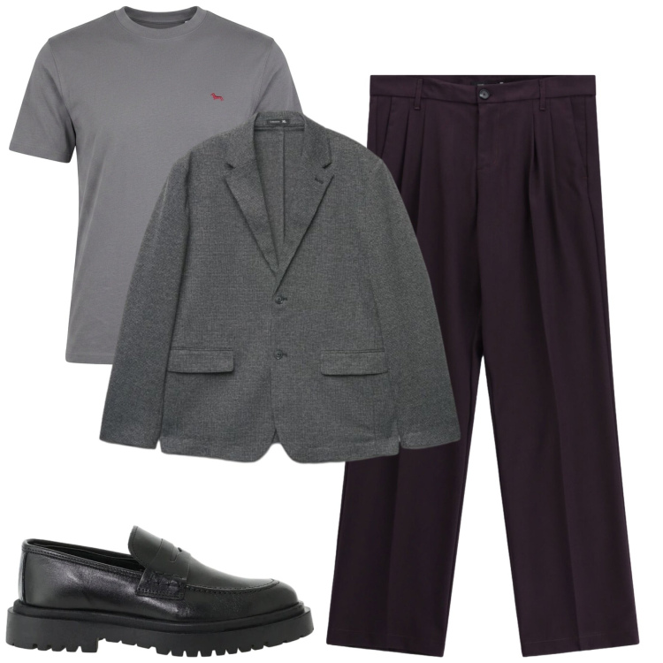 Outfit uomo - Total look #2480607. Stile Urban per Tutti i giorni. Abbinamento con t-shirt, pantaloni, scarpe stringate, giacche.