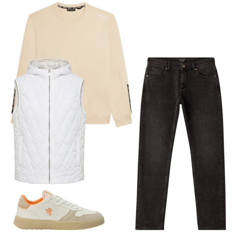 Outfit uomo - Total look #2480872. Stile Casual per Tutti i giorni. Abbinamento con sneakers, piumini, felpe, jeans.