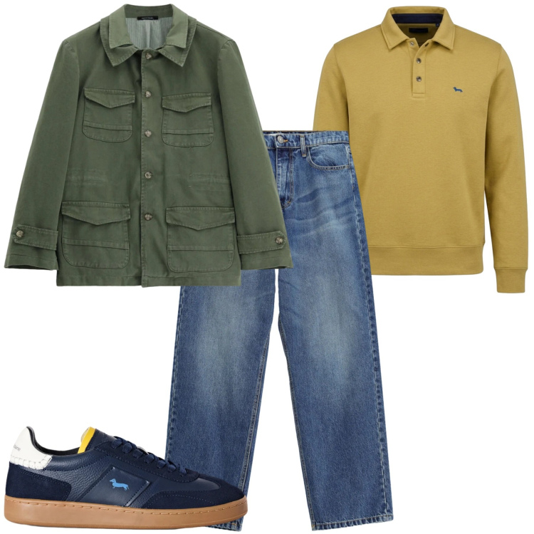 Outfit uomo - City. Stile Casual per Tutti i giorni. Abbinamento con felpe, sneakers, jeans, cappotti.
