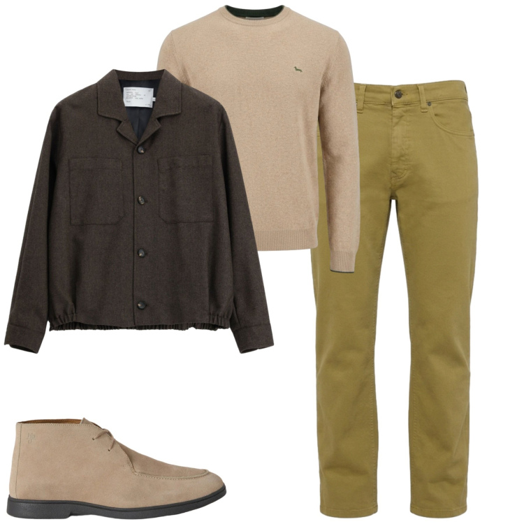 Outfit uomo - City. Stile Casual per Tutti i giorni. Abbinamento con jeans, maglieria, stivali e stivaletti, cappotti.