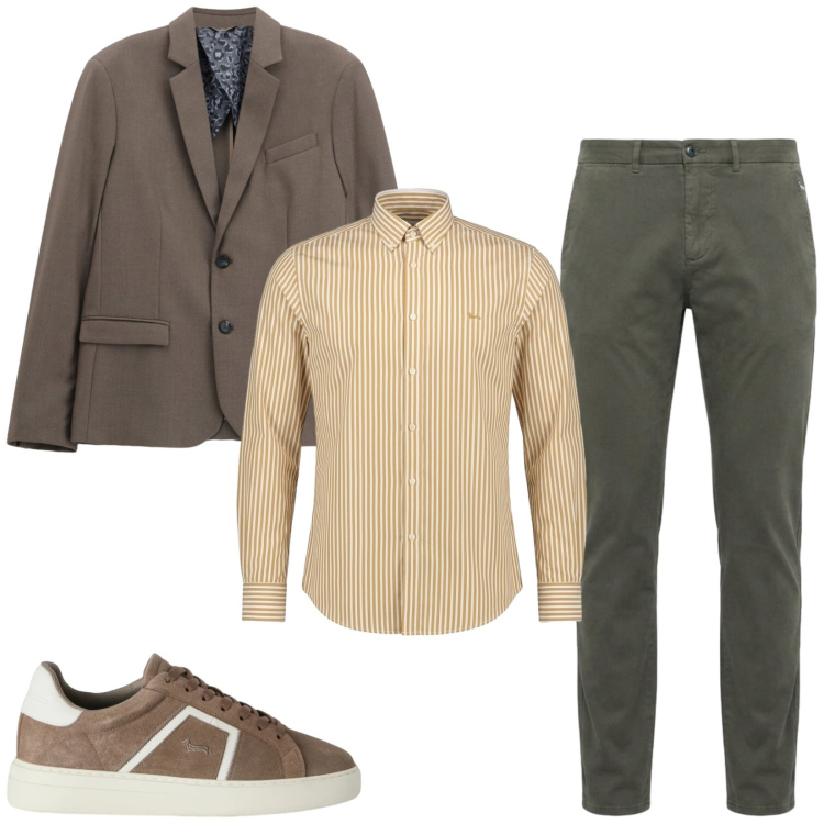 Outfit uomo - Total look #2480942. Stile Trendy per Serata speciale. Abbinamento con sneakers, camicie, pantaloni, giacche.
