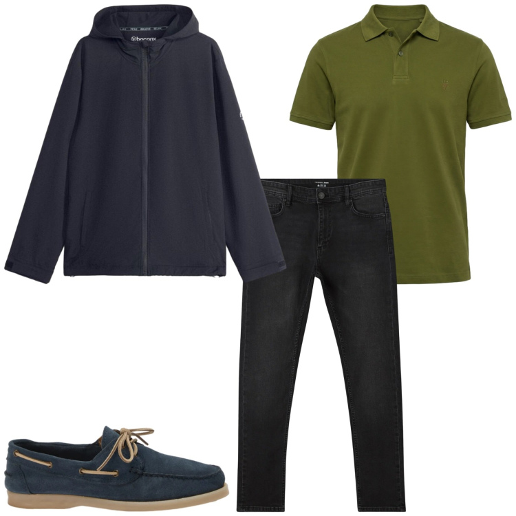 Outfit uomo - Total look #2481176. Stile Casual per Tutti i giorni. Abbinamento con scarpe stringate, polo, jeans skinny, giacche.