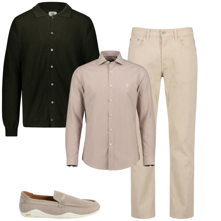 Outfit uomo - Total look #2481480. Stile Urban per Tutti i giorni. Abbinamento con camicie, pantaloni, scarpe stringate, polo.