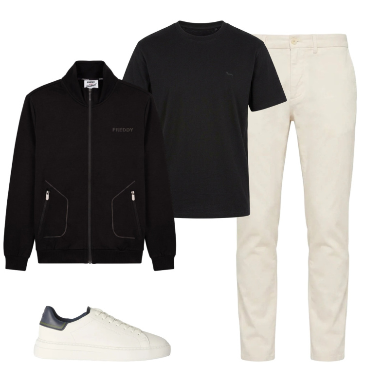 Outfit uomo - Total look #2481484. Stile Casual per Tutti i giorni. Abbinamento con sneakers, pantaloni, t-shirt, felpe.