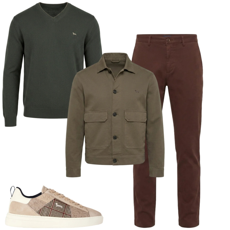 Outfit uomo - Total look #2481485. Stile Casual per Tutti i giorni. Abbinamento con sneakers, pantaloni, cappotti, maglieria.