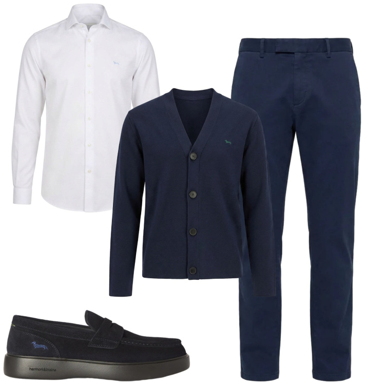 Outfit uomo - City. Stile Urban per Tutti i giorni. Abbinamento con scarpe stringate, pantaloni, camicie, cardigans.