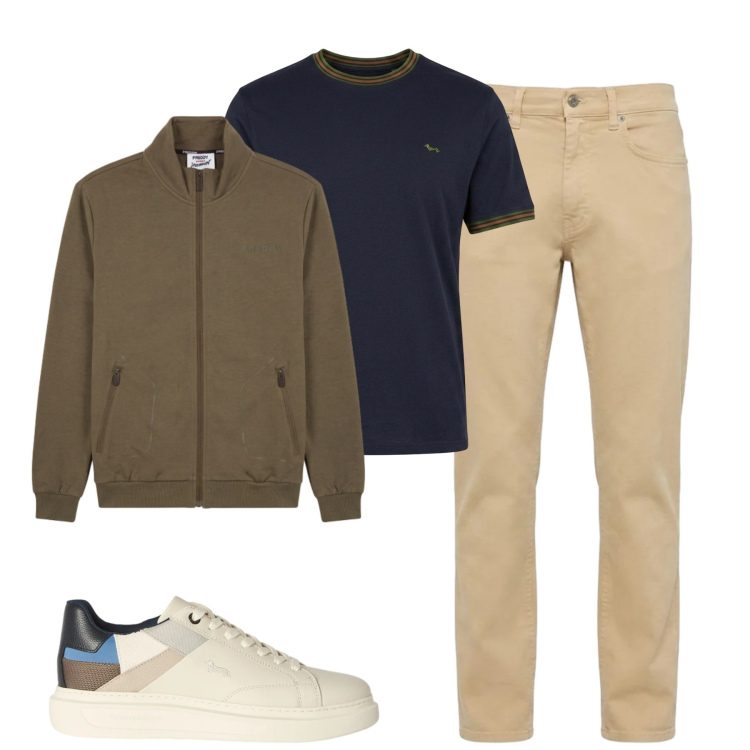 Outfit uomo - Total look #2481513. Stile Casual per Tutti i giorni. Abbinamento con sneakers, pantaloni, t-shirt, felpe.