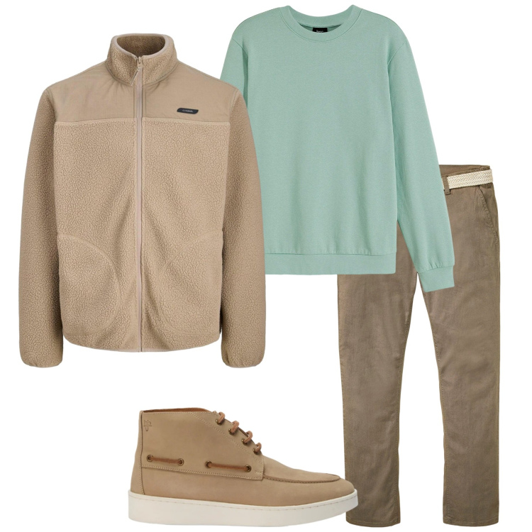 Outfit uomo - Urban autunnale. Stile Urban per Tutti i giorni. Abbinamento con stivali e stivaletti, pantaloni chino, felpe, giacche.