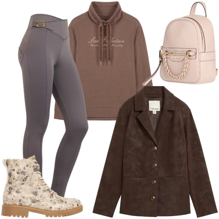 Outfit donna - Urban style. Stile Urban per Tutti i giorni. Abbinamento con zaini, blazer, anfibi, pantaloni skinny, felpe.