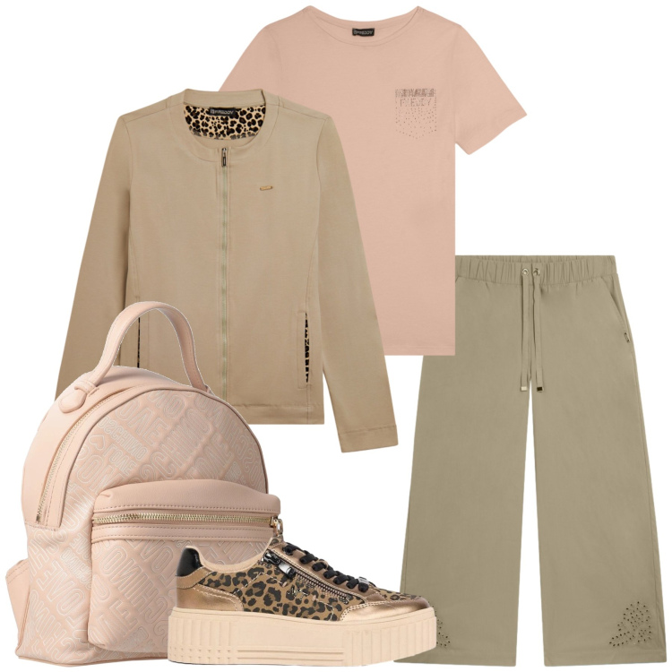 Outfit donna - Total look #2482300. Stile Romantica per Tutti i giorni. Abbinamento con zaini, sneakers, felpe, pantaloni, t-shirt.