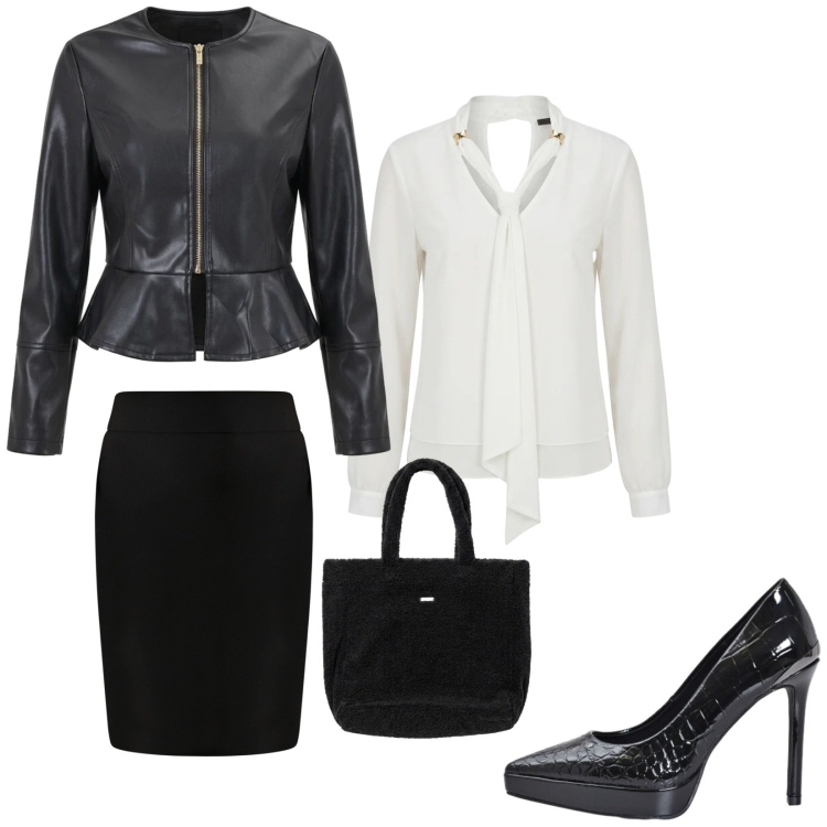 Outfit donna - Total look #2482681. Stile Glamour per Serata fuori. Abbinamento con gonne, décolleté, bluse, giacche, borse a mano.