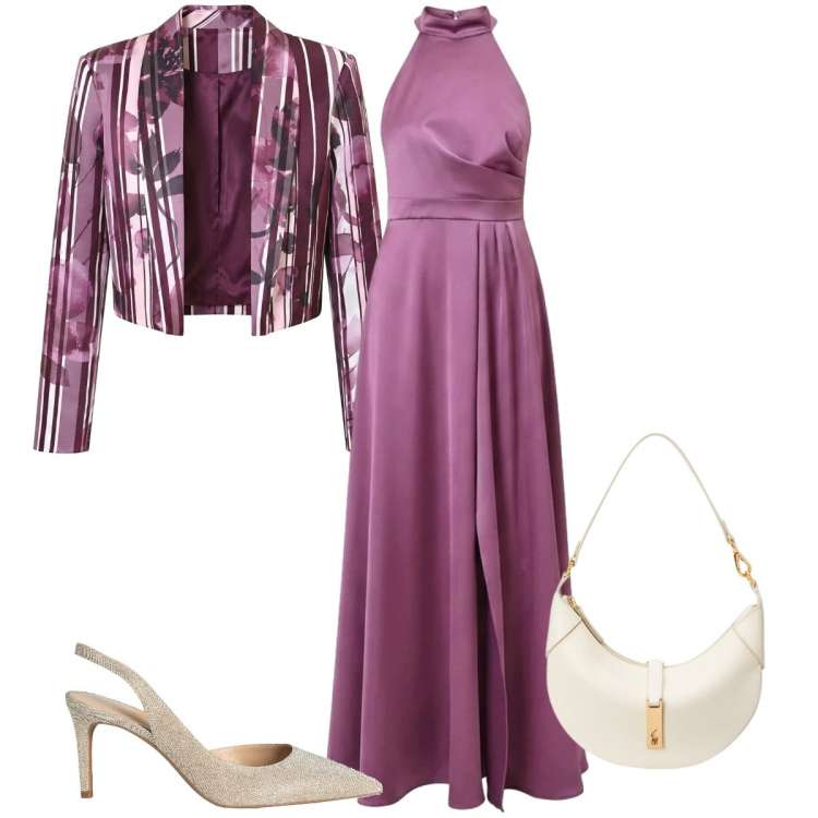Outfit donna - Cerimonia. Stile Basic per Cerimonia. Abbinamento con borse a spalla, vestiti lunghi, blazer, décolleté.