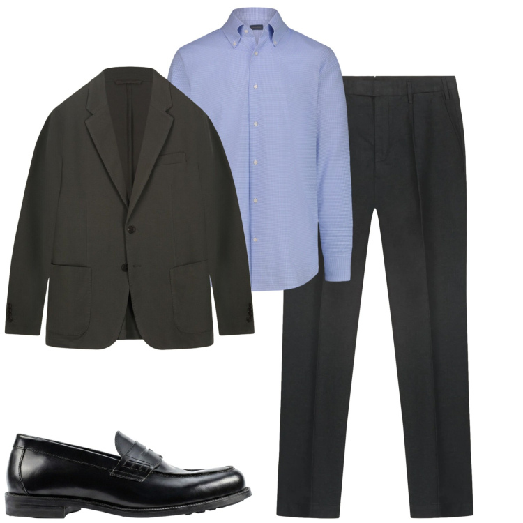 Outfit uomo - Smart casual. Stile Urban per Ufficio. Abbinamento con pantaloni, scarpe stringate, camicie, giacche.