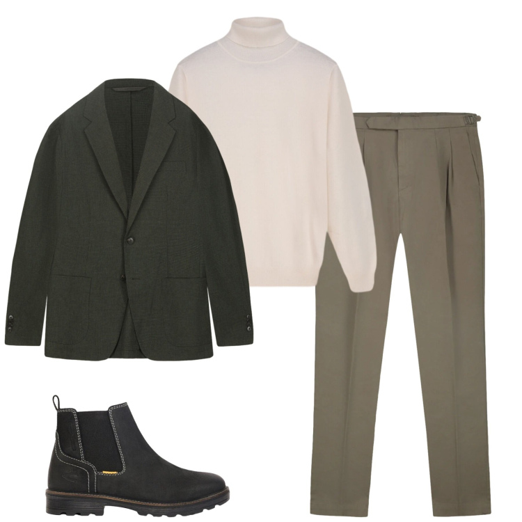 Outfit uomo - City. Stile Urban per Tutti i giorni. Abbinamento con pantaloni, giacche, pullovers, stivali e stivaletti.