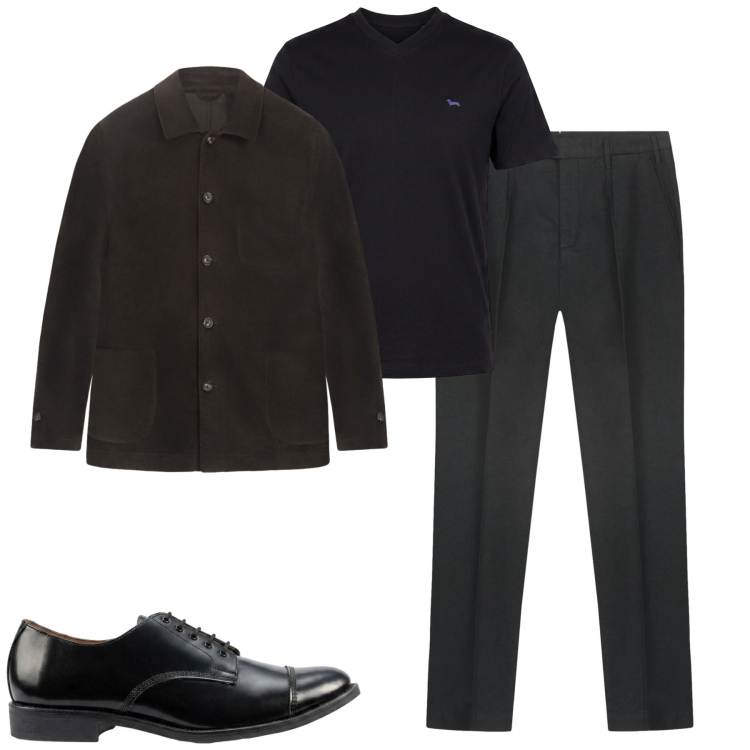Outfit uomo - City. Stile Urban per Tutti i giorni. Abbinamento con t-shirt, pantaloni, scarpe stringate, cappotti.