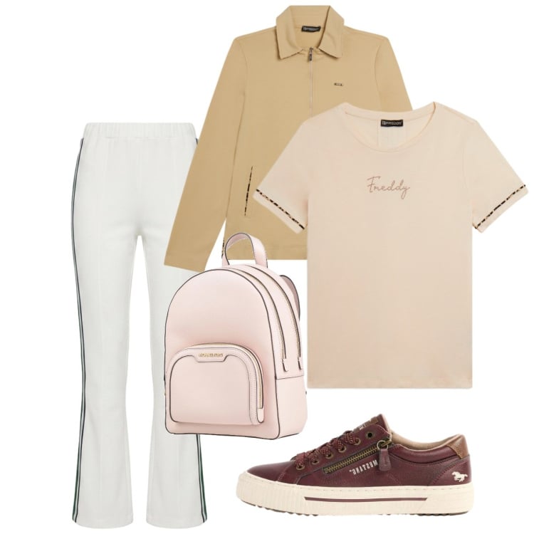 Outfit donna - Total look #2483122. Stile Basic per Tutti i giorni. Abbinamento con zaini, sneakers, pantaloni, t-shirt, felpe.
