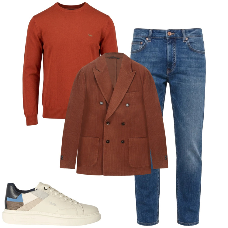 Outfit uomo - Total look #2483179. Stile Casual per Tutti i giorni. Abbinamento con sneakers, maglieria, jeans, giacche.