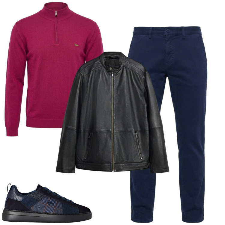 Outfit uomo - Total look #2483183. Stile Casual per Tutti i giorni. Abbinamento con sneakers, pantaloni, maglieria, giacche.