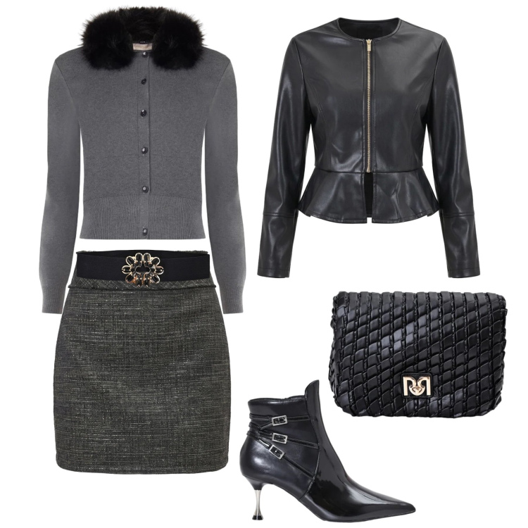 Outfit donna - Festa di laurea Rinascimento. Stile Casual chic per Cerimonia. Abbinamento con cinture, stivaletti, minigonne, borse a tracolla, giacche, cardigans.
