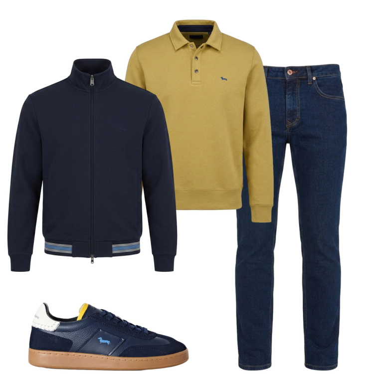Outfit uomo - City. Stile Casual per Tutti i giorni. Abbinamento con jeans, felpe, felpe, sneakers.