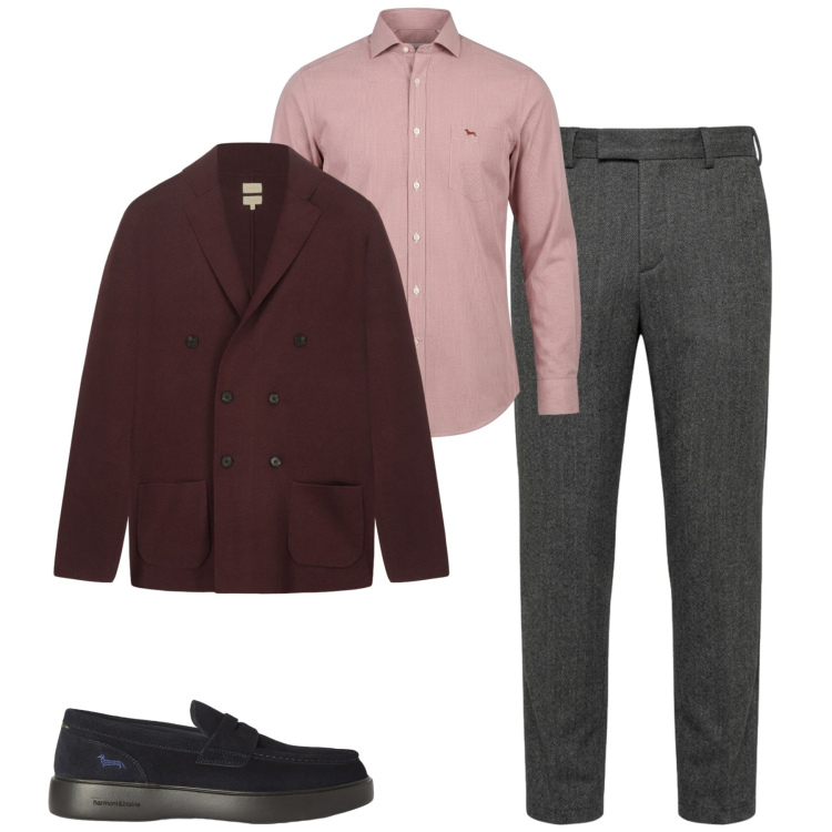 Outfit uomo - Total look #2483289. Stile Urban per Tutti i giorni. Abbinamento con scarpe stringate, camicie, pantaloni, cardigans.