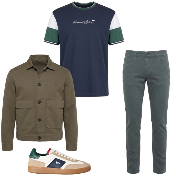Outfit uomo - Total look #2483307. Stile Trendy per Tutti i giorni. Abbinamento con jeans slim fit, t-shirt, cappotti, sneakers.