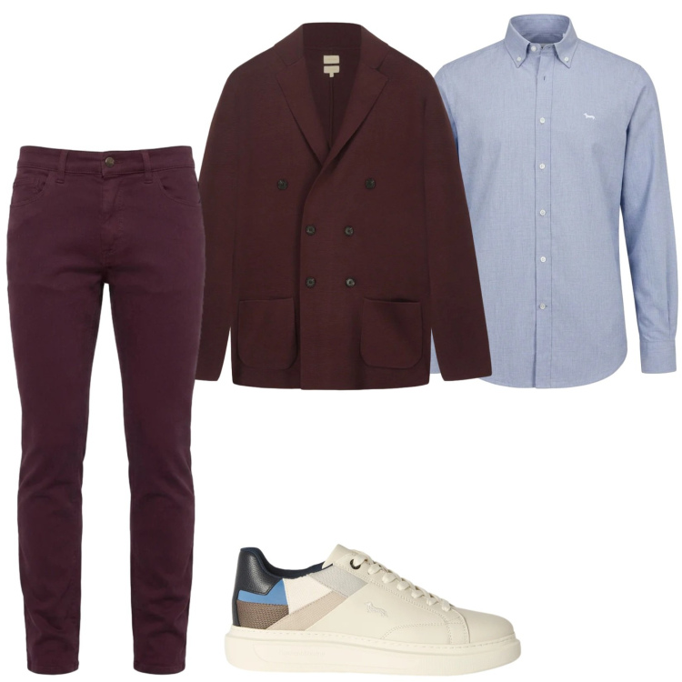 Outfit uomo - Total look #2483312. Stile Trendy per Tutti i giorni. Abbinamento con sneakers, pantaloni, camicie, cardigans.