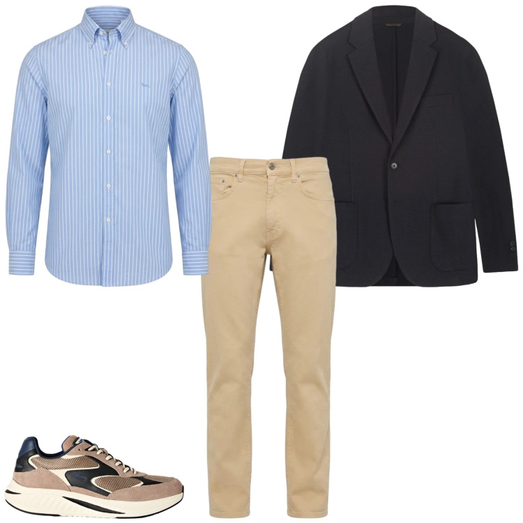 Outfit uomo - Total look #2483361. Stile Casual per Tutti i giorni. Abbinamento con pantaloni, camicie, sneakers, giacche.