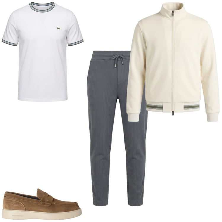 Outfit uomo - Total look #2483373. Stile Casual per Tutti i giorni. Abbinamento con scarpe stringate, felpe, pantaloni, t-shirt.