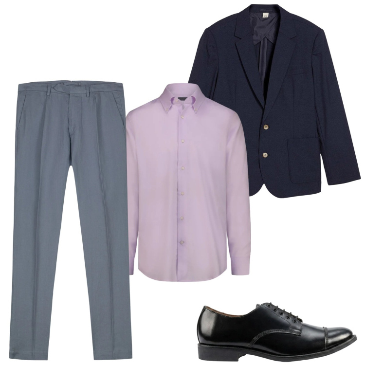 Outfit uomo - Total look #2483380. Stile Business/Elegante per Ufficio. Abbinamento con pantaloni, scarpe stringate, camicie, giacche.