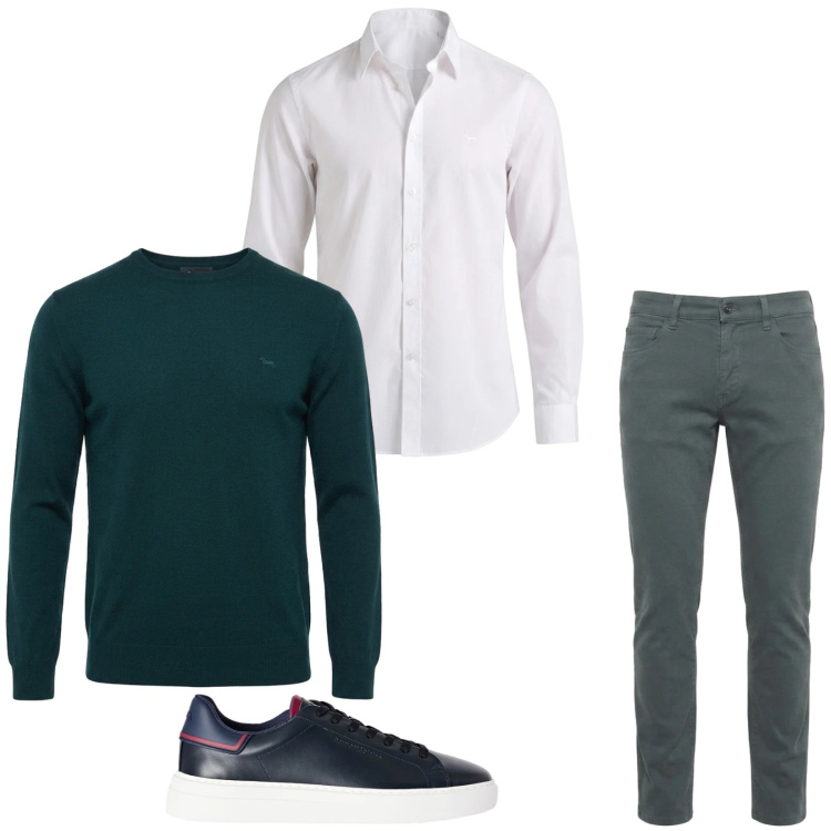 Outfit uomo - Total look #2483384. Stile Business/Elegante per Ufficio. Abbinamento con sneakers, jeans slim fit, camicie, maglieria.