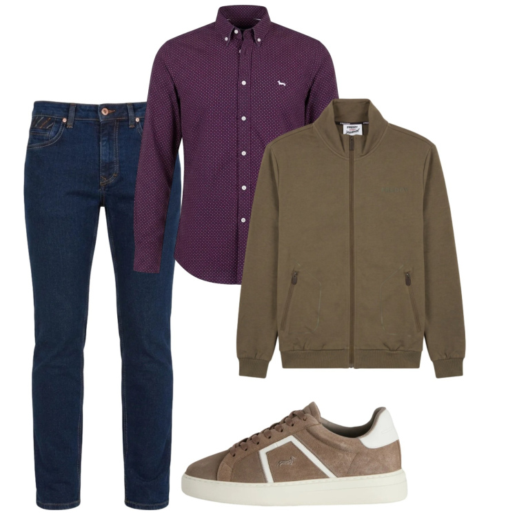 Outfit uomo - Settembre. Stile Casual per Tutti i giorni. Abbinamento con jeans, sneakers, camicie, felpe.