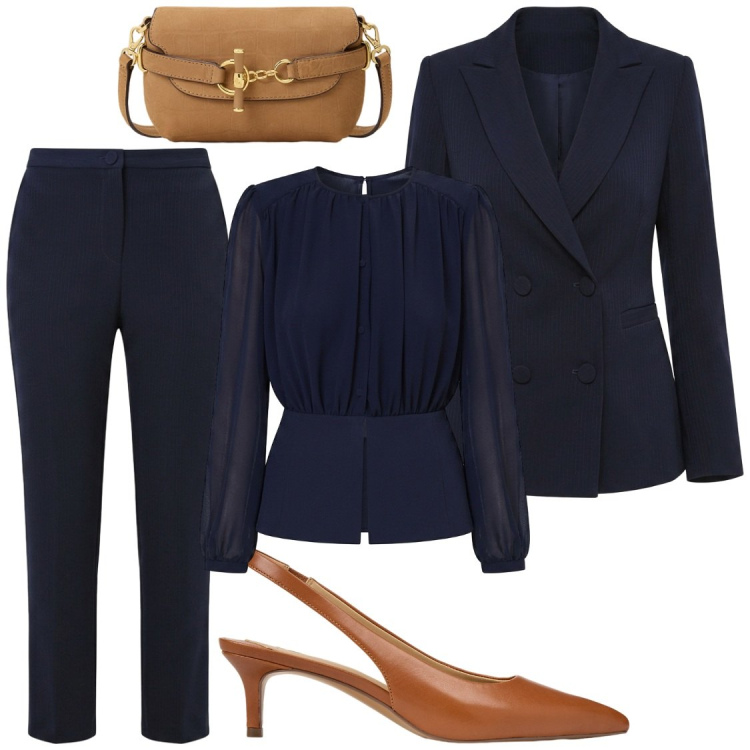 Outfit donna - I competi che sfrutto. Stile Bon Ton per Cerimonia. Abbinamento con borse a spalla, décolleté, pantaloni, bluse, blazer.