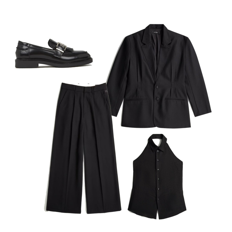 Outfit femme - Ensemble tailleur G-Star RAW. Style Casual chic pour Bureau. Assortir avec mocassins, pantalon , blazers, chemisiers.