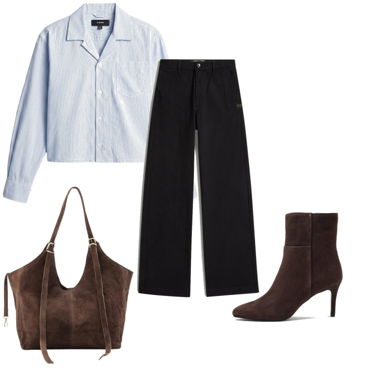 Outfit femme - Jolies bottines. Style Casual chic pour Bureau. Assortir avec sacs tote, chemisiers, bottes, pantalon .