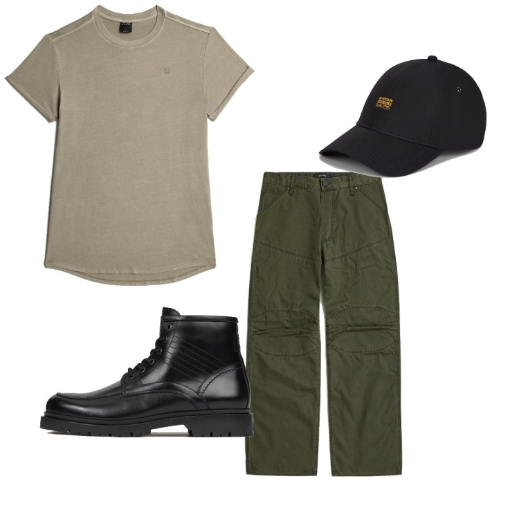 Outfit homme - Urban #4302. Style Urban pour Tous les jours. Assortir avec bottes et bottines, t-shirts, pantalon , chapeaux avec visière.