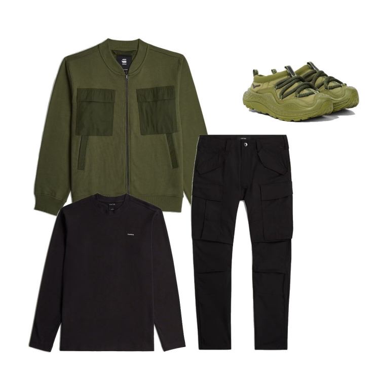 Outfit homme - Urban #4303. Style Urban pour Tous les jours. Assortir avec pulls, pantalon cargo, t-shirts, sneakers.