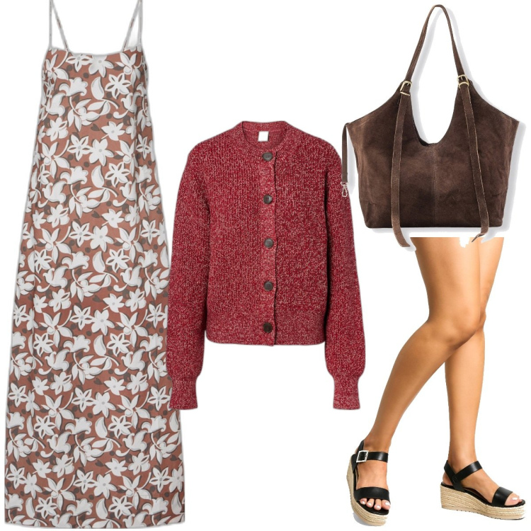 Outfit femme - L'été touche l'automne. Style Basique pour Tous les jours. Assortir avec espadrilles, sacs tote, robes, gilets.