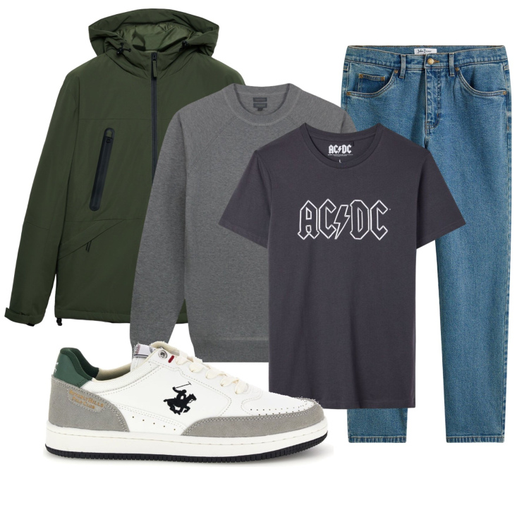 Outfit uomo - La Field Jacket. Stile Urban per Tutti i giorni. Abbinamento con maglieria, giacche, t-shirt, jeans dritti, sneakers.